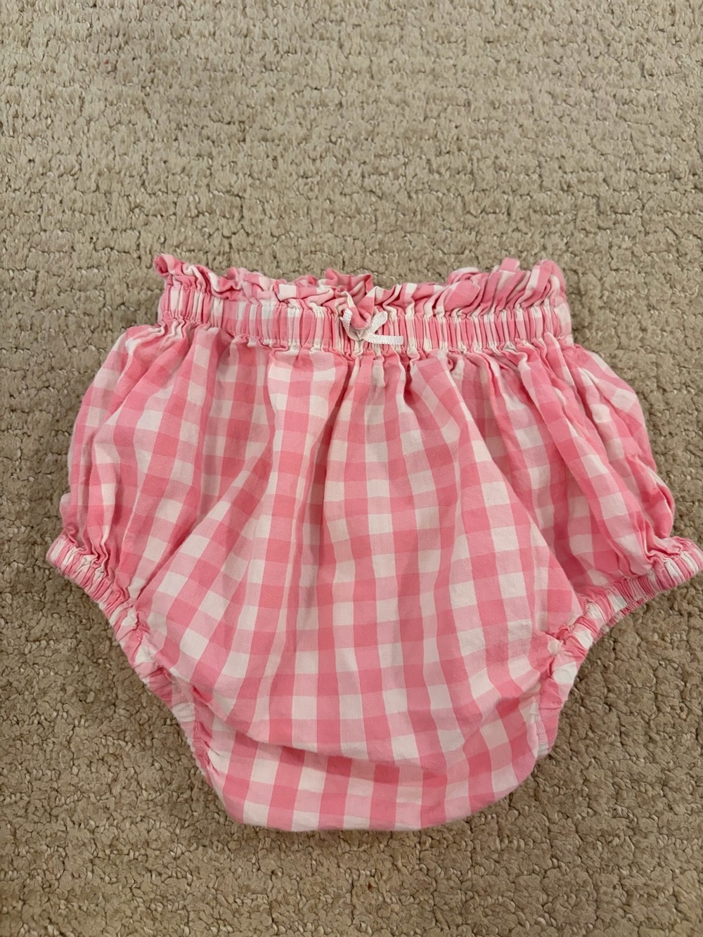 Pink Chicken Bloomers 12 18M Pink White Gingham Baby Boutique Cute